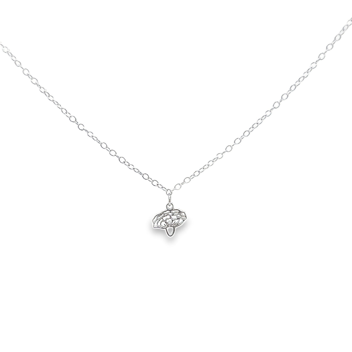 Birth Flower Necklace Sterling Silver