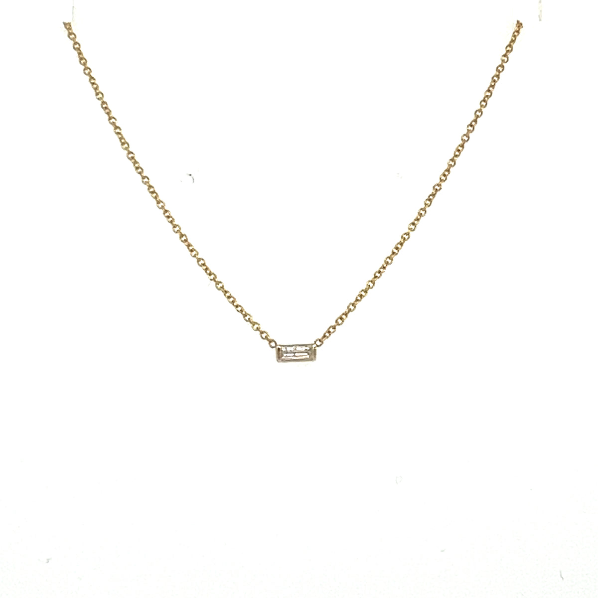 Diamond Baguette Necklace