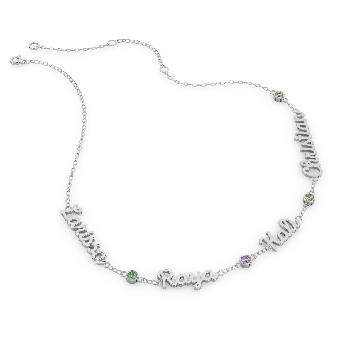 Name and Birthstone Necklace